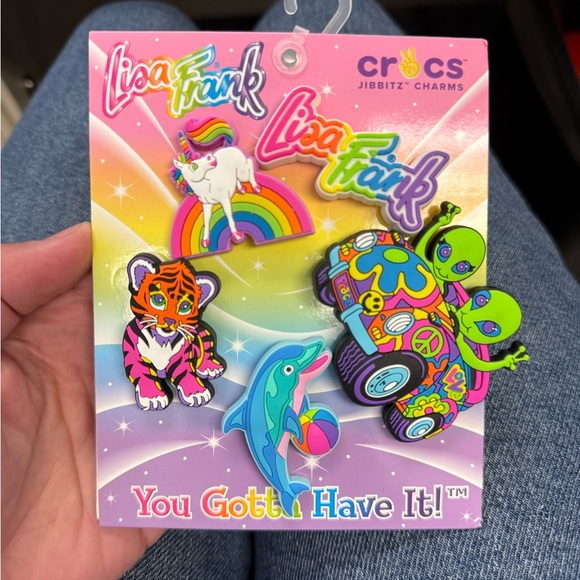 Lisa Frank Accessories - 5 pack Lisa Frank Jibbitz Alien Dolphin Unicorn Tiger y2k 90’s